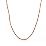 Load image into Gallery viewer, Zircon and Grey Pearl 2MM Pendant Necklace 24K Fair Trade Gold Vermeil