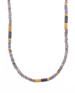 Load image into Gallery viewer, Labradorite, Dumortierite And Tanzanite Necklace 18K Fair Trade Gold Vermeil