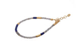 Load image into Gallery viewer, Labradorite and Lapis Jewelry Set in 24K Fair Trade Gold Vermeil Bracelet