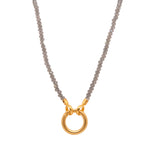 Load image into Gallery viewer, Ring Clasp Necklace 24K Fair Trade Gold Vermeil 17”

