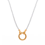 Load image into Gallery viewer, Ring Clasp Necklace 24K Fair Trade Gold Vermeil 17”

