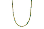 Load image into Gallery viewer, Peridot And Emerald Necklace 4 mm 24K Fair Trade Gold Vermeil