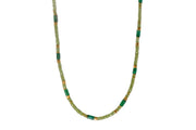 Peridot And Emerald Necklace 4 mm 24K Fair Trade Gold Vermeil