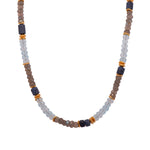 Load image into Gallery viewer, Labradorite, Blue Topaz and Dumortierite Necklace 5mm 24K Fair Trade Gold Vermeil