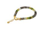 Load image into Gallery viewer, Labradorite, Peridot &amp; Prehnite Jewelry in 24K Fair Trade Gold Vermeil Bracelet