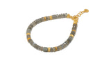 Load image into Gallery viewer, Labradorite Bracelet and Necklace 5mm in 24K Fair Trade Gold Vermeil