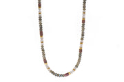 Labradorite, Rose Quartz and Rhodonite 5mm Necklace 24K Fair Trade Gold Vermeil