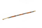 Load image into Gallery viewer, LABRADORITE, CARNELIAN BRACELET 5MM FAIR TRADE 24K GOLD VERMEIL - Joyla Jewelry