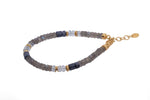 Load image into Gallery viewer, Chrysoprase, Labradorite 5mm Necklace 24K Fair Trade Gold Vermeil