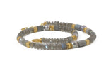 Load image into Gallery viewer, LABRADORITE &amp; GREY PEARL NECKLACE 8MM FAIR TRADE 24K GOLD VERMEIL - Joyla Jewelry