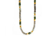 Prehnite and Labradorite Necklace 8mm 24K Fair Trade Gold Vermeil