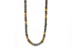 Load image into Gallery viewer, LABRADORITE, MOONSTONE &amp; SMOKY QUARTZ 8MM NECKLACE FAIR TRADE 24K GOLD VERMEIL - Joyla Jewelry