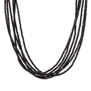 Multi Strand Gemstone Necklace with 24K Fair Trade Gold Vermeil Black Spinel