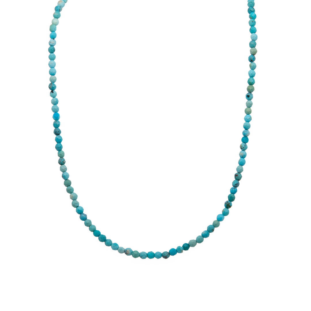 2mm Necklace 24K Gold Vermeil 16"-18" Turquoise