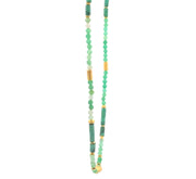 Chrysoprase and Malachite 3MM Necklace 24K Gold Vermeil