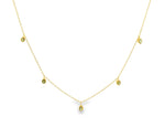 Load image into Gallery viewer, Five Stone Flirt Necklace 24K Gold Vermeil
