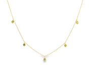 Five Stone Flirt Necklace 24K Gold Vermeil