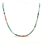 Load image into Gallery viewer, Multi Color Faceted Beaded Necklace 3MM 24K Gold Vermeil