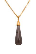 Load image into Gallery viewer, Drop Cabochon Pendant 24K Gold Vermeil in Various Gemstones