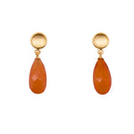 Load image into Gallery viewer, Sun Small Drop Earrings 24K Gold Vermeil
