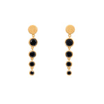 Load image into Gallery viewer, Serenity 4 Bezel Drop Earrings 24K Gold Vermeil
