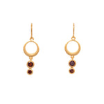 Load image into Gallery viewer, Strength Single Circle Wire Earrings 24K Gold Vermeil in Various Gemstones
