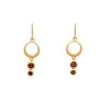 Load image into Gallery viewer, Strength Single Circle Wire Earrings 24K Gold Vermeil in Various Gemstones