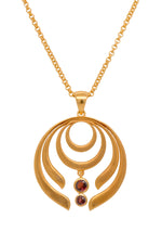Load image into Gallery viewer, Strength Pendant 24K Gold Vermeil in Various Gemstones