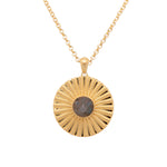Load image into Gallery viewer, Sun with Face 10mm 24k Gold Vermeil Pendant - No Chain