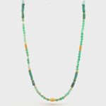 Load and play video in Gallery viewer, Chrysoprase and Malachite 3MM Necklace 24K Gold Vermeil
