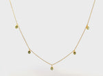 Load and play video in Gallery viewer, Five Stone Flirt Necklace 24K Gold Vermeil

