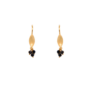Earrings- Bliss Black Spinel 24K Gold Vermeil