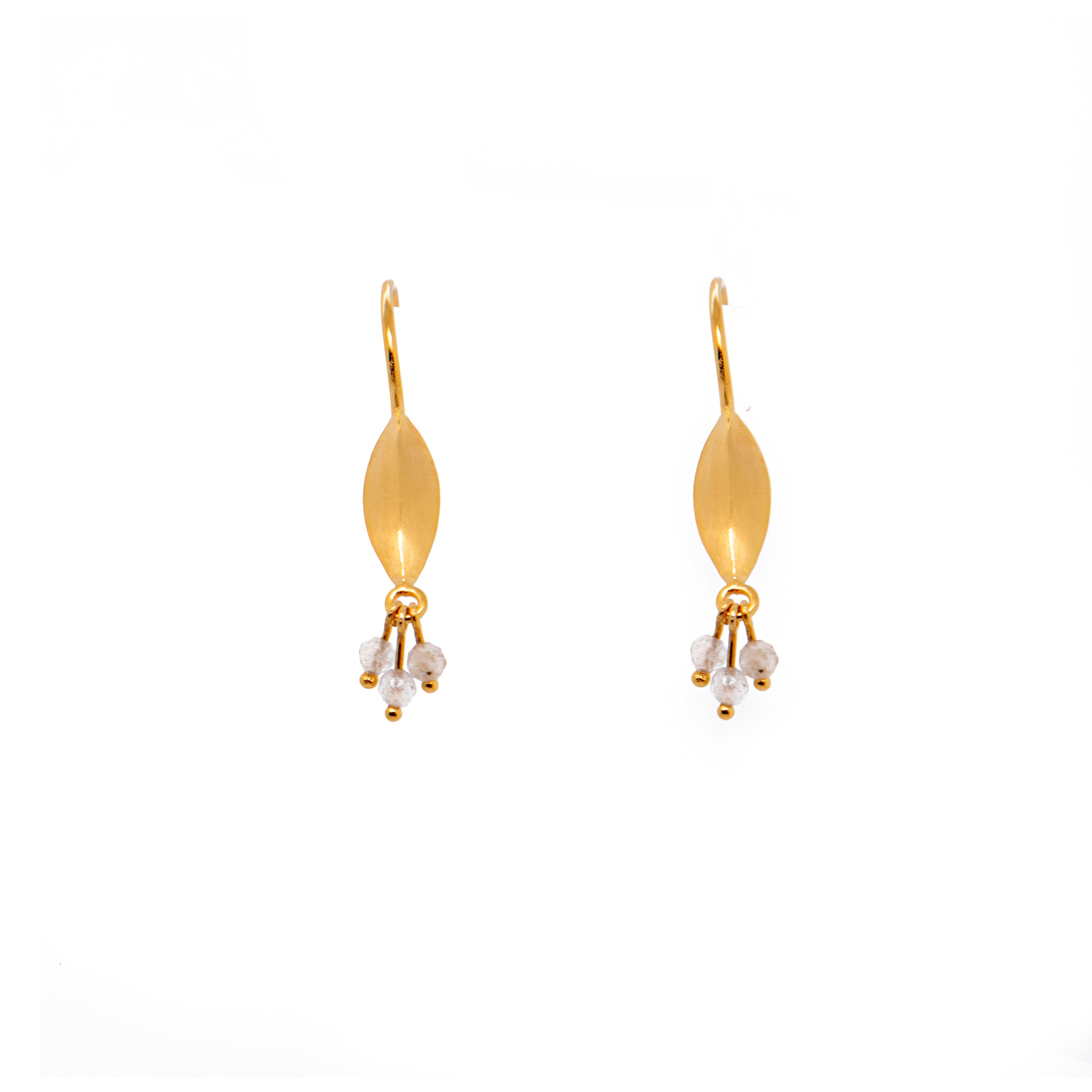 EARRINGS-BLISS LABRADORITE 24K GOLD VERMEIL