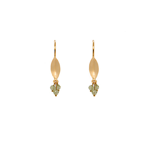 Bliss Cluster Peridot Earrings 24K Gold Vermeil