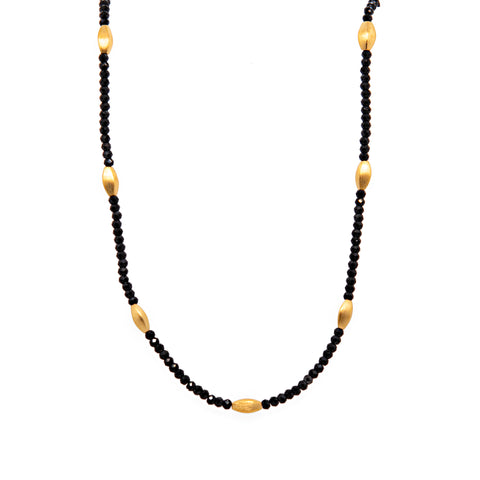 NECKLACE- BLISS BLACK SPINEL