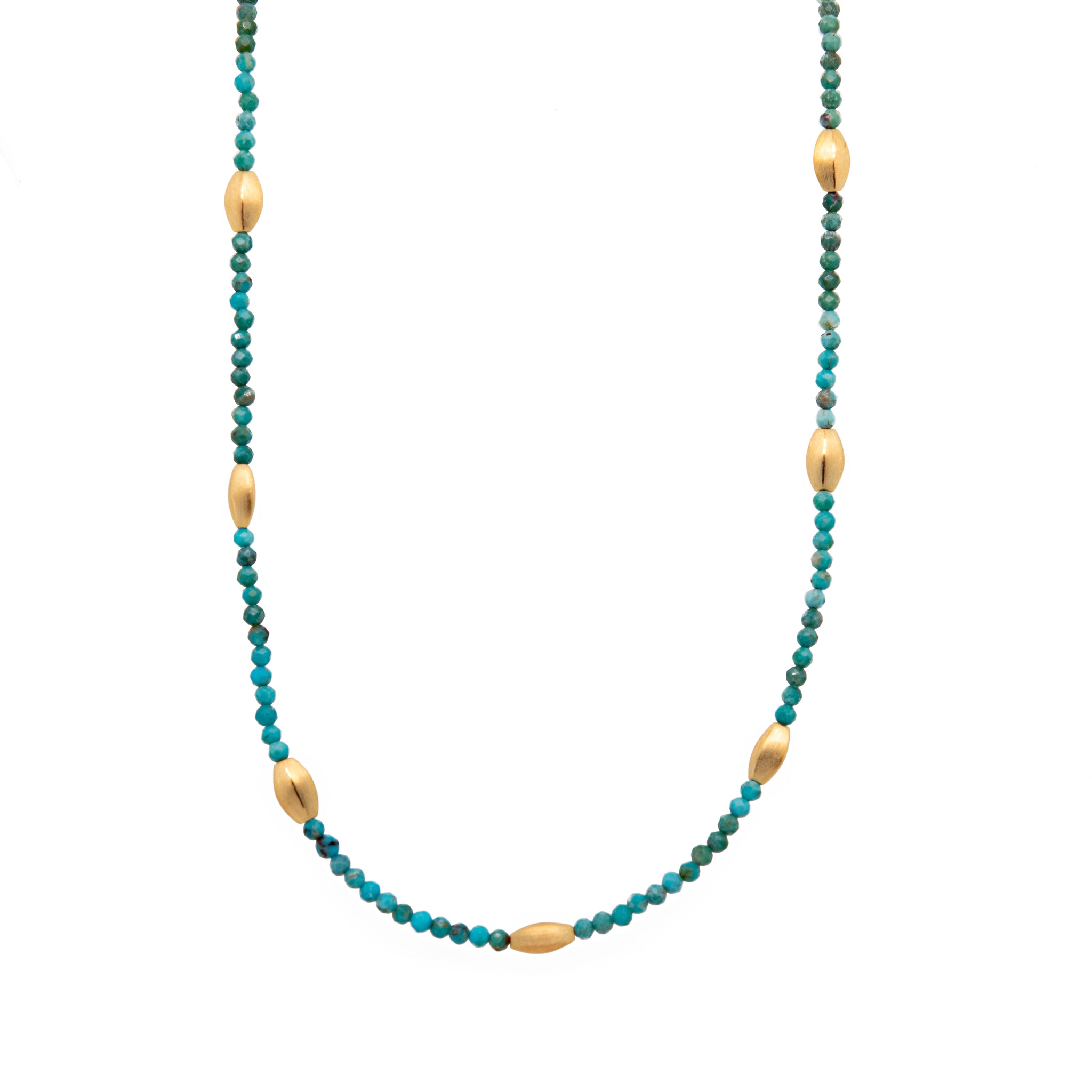 Bliss Necklace Shaded Turquoise 24K Gold Vermeil