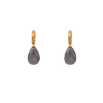 Load image into Gallery viewer, Huggie Flat Hoop Drop Earrings Collection in 24K Fair Trade Gold Vermeil
