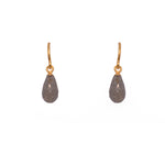 Load image into Gallery viewer, French Wire Earrings Faceted Briolette 24K Fair Trade Gold Vermeil

