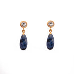 Load image into Gallery viewer, Drop and Stud Earrings Collection with Gemstone Variations Fair Trade 24K Gold Vermeil
