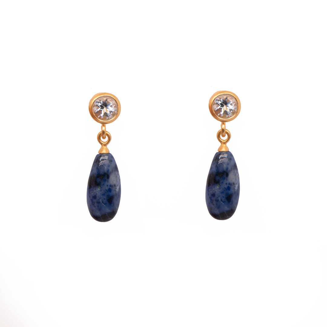 Drop and Stud Earrings Collection with Gemstone Variations Fair Trade 24K Gold Vermeil