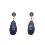 Load image into Gallery viewer, Drop and Stud Earrings Collection with Gemstone Variations Fair Trade 24K Gold Vermeil
