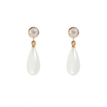 Load image into Gallery viewer, FACETED RAINBOW MOONSTONE AND POLISHED RAINBOW MOONSTONE EARRINGS FAIR TRADE 24K GOLD VERMEIL - Joyla Jewelry
