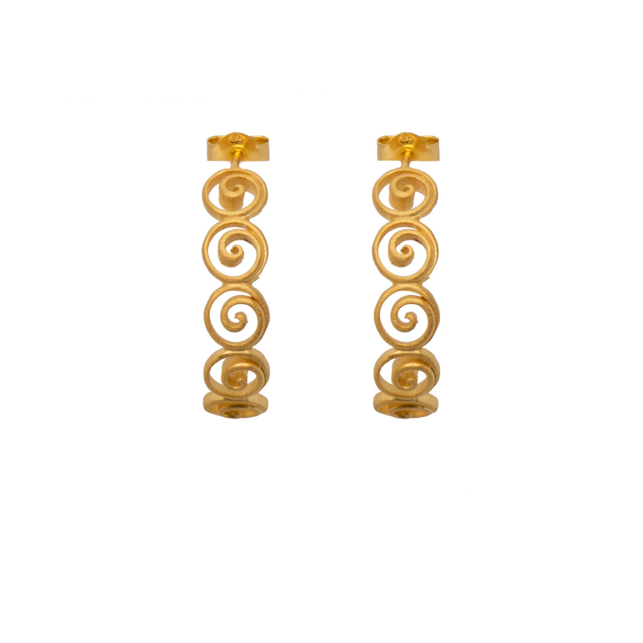 GRATITUDE SWIRL HOOP EARRINGS - Joyla Jewelry