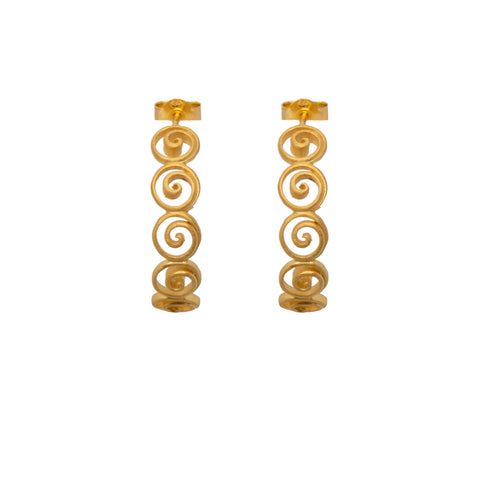 GRATITUDE SWIRL HOOP EARRINGS - Joyla Jewelry