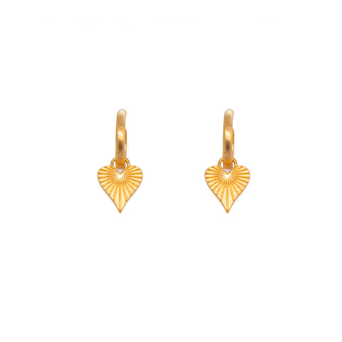 Earrings- Heart of Joy Huggie Gold Vermeil