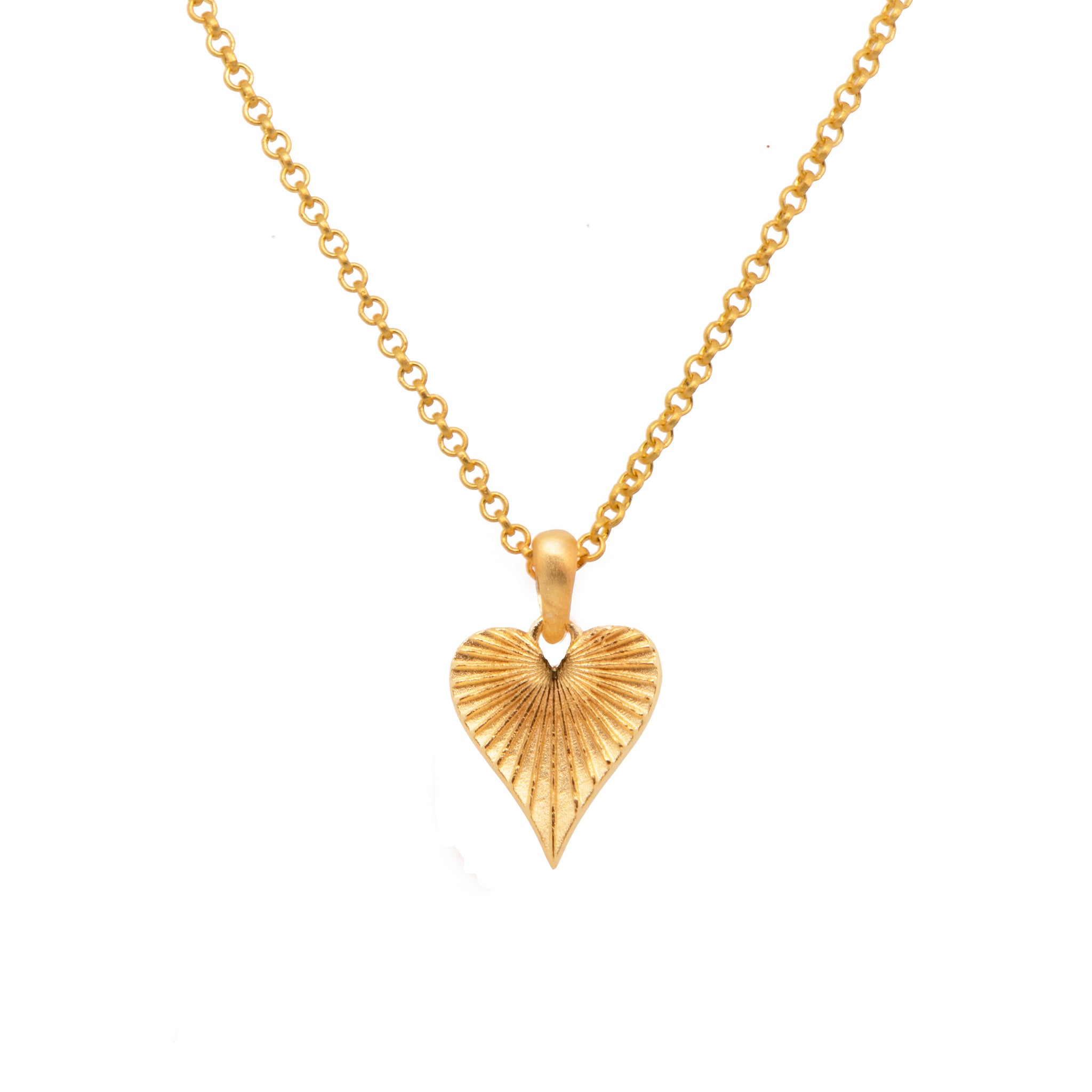 Heart of Joy Pendant Necklace 24 K Gold Vermeil