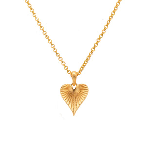 Pendant- Heart of Joy- No Chain 24 K Gold Vermeil
