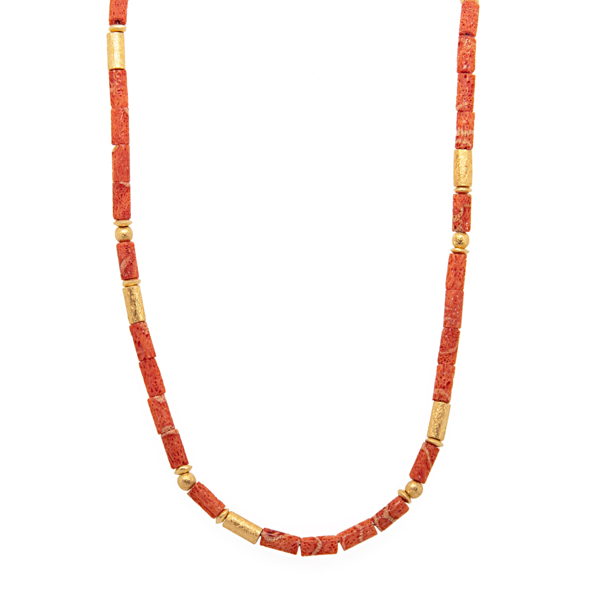 Coral 3mm Necklace 24K Fair Trade Gold Vermeil