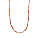 Load image into Gallery viewer, Coral, Carnelian and Garnet 3mm Necklace 24K Fair Trade Gold Vermeil
