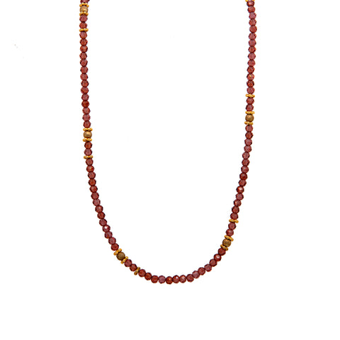 3MM Garnet Necklace